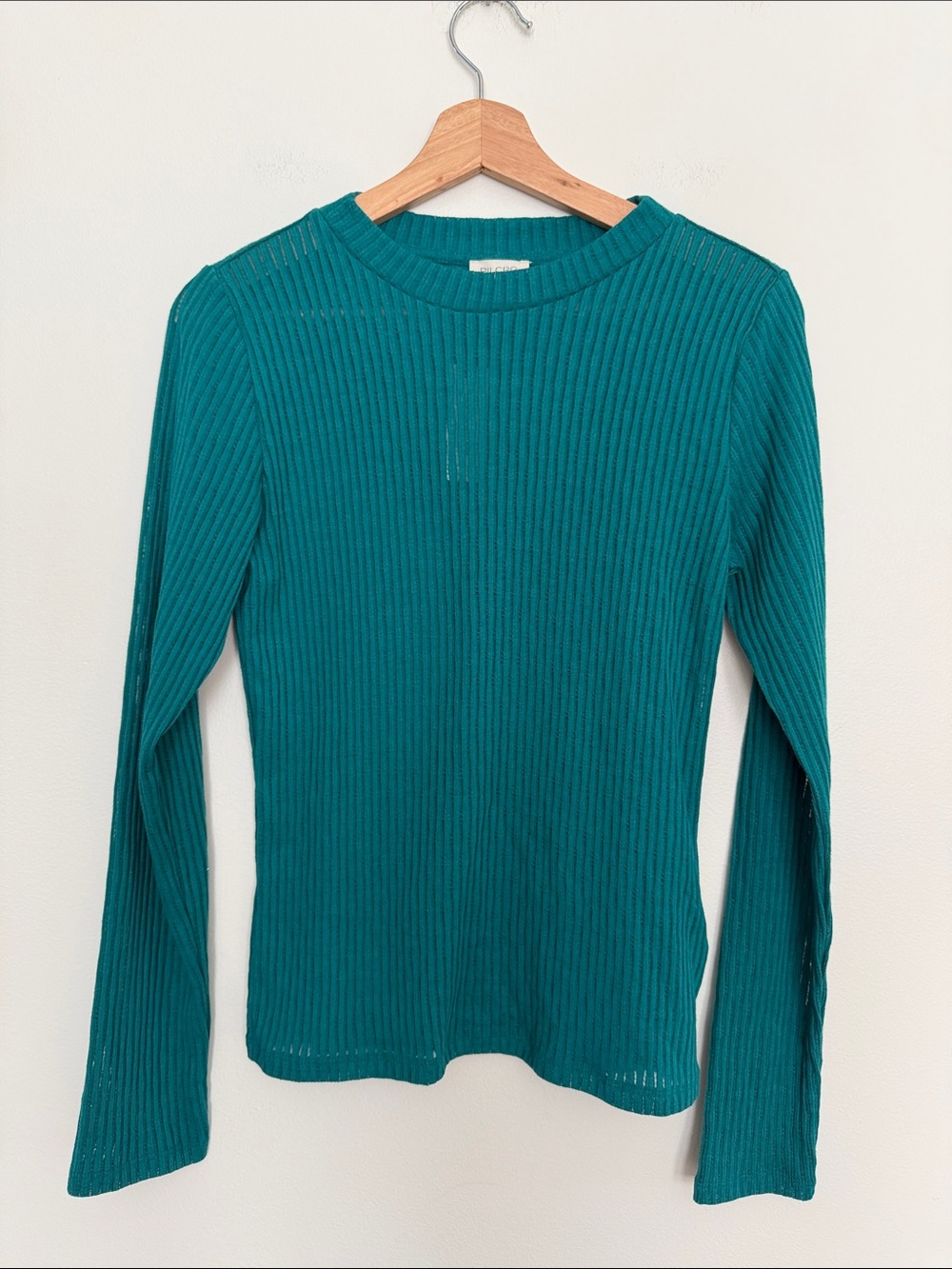 New NWT PILCRO Anthropologie Pilcro Sheer Layering Top Turquoise Small - Picture 2 of 7